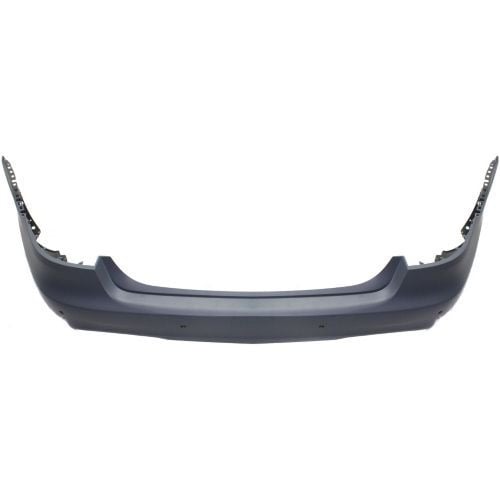 Rear Bumper Cover for Mercedes-Benz E-Class 2014-2016 Sedan, Primed (Ready to Paint), with AMG Styling Package, with Parktronic Holes - CAPA-Certified, Replacement