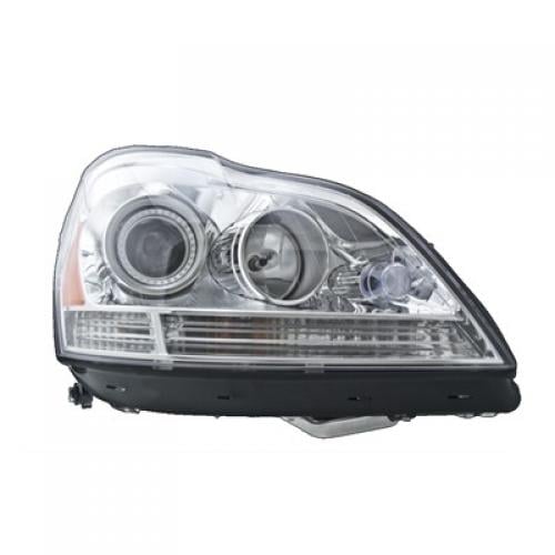 Right (Passenger) Headlight Assembly for 2010 - 2012 Mercedes Benz GL550, X164; Bi-Xenon with Active Curve Lighting, Composite,  164820505964, Replacement