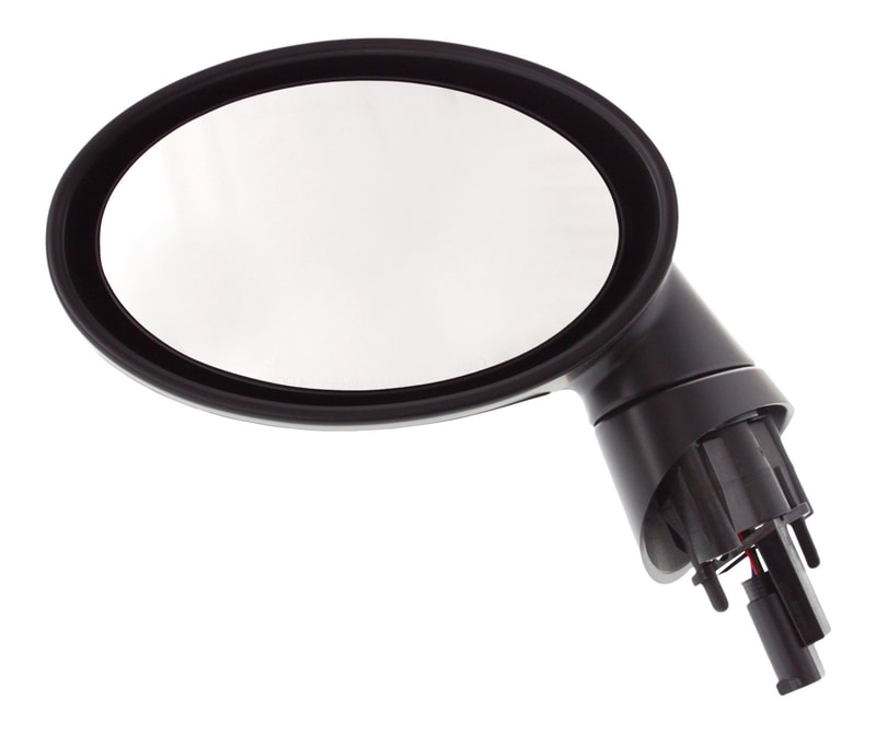 Power Mirror for 2002-2008 Cooper, Left (Driver), Manual Folding, Heated, Paintable, Without Auto Dimming or Blind Spot Detection, With Memory and Signal Light, Convex Glass, Replacement