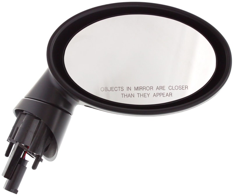 Mirror for COOPER 2002-2008, Right (Passenger), Power, Manual Folding, Heated, Paintable, without Auto Dimming, Blind Spot Detection, Memory, and Signal Light, Convex Glass, Replacement