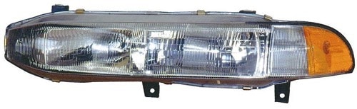 Left (Driver) Headlight Assembly for 1994 - 1996 Mitsubishi Galant, Front Housing / Lens / Cover Replacement, Composite;  MR124295, Replacement