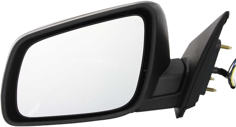 Power Mirror for Mitsubishi Lancer 2008-2014, Left (Driver) Side, Manual Folding, Heated, Textured, Replacement