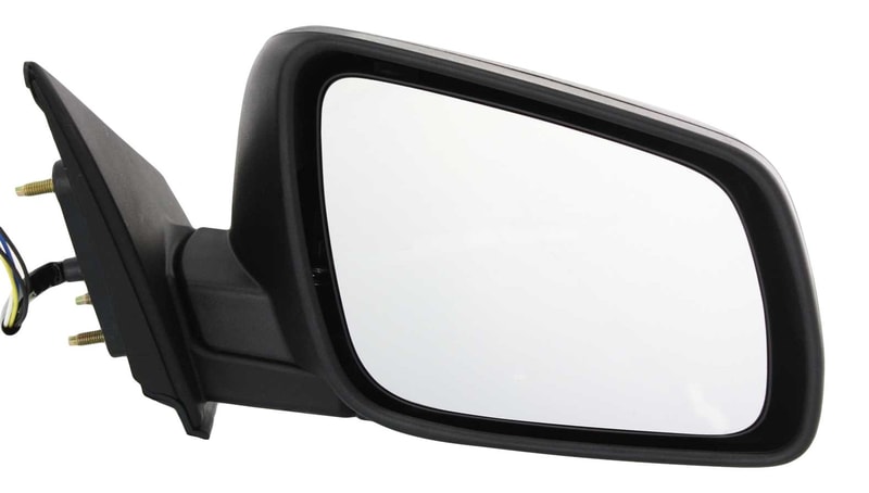 Power Mirror for Mitsubishi Lancer 2008-2014, Right (Passenger) Side, Manual Folding, Heated, Textured, Replacement