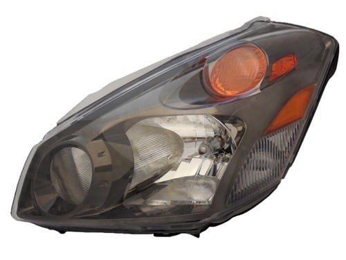 Left (Driver) Headlight Assembly for 2004 Nissan Quest, Front Light Replacement Housing / Lens / Cover, Dark Gray Bezel, Composite,  260605Z025, Replacement