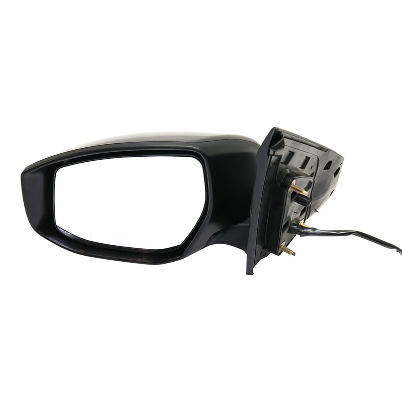 Power Mirror for Nissan Sentra 2013-2019, Left (Driver) Side, Manual Folding, Heated, Paintable, with Signal Light, Replacement