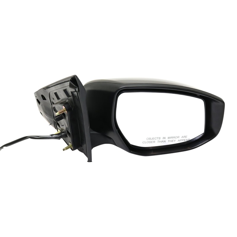 Power Mirror for Nissan Sentra 2013-2019, Right (Passenger), Manual Folding, Heated, Paintable, with Signal Light, Replacement