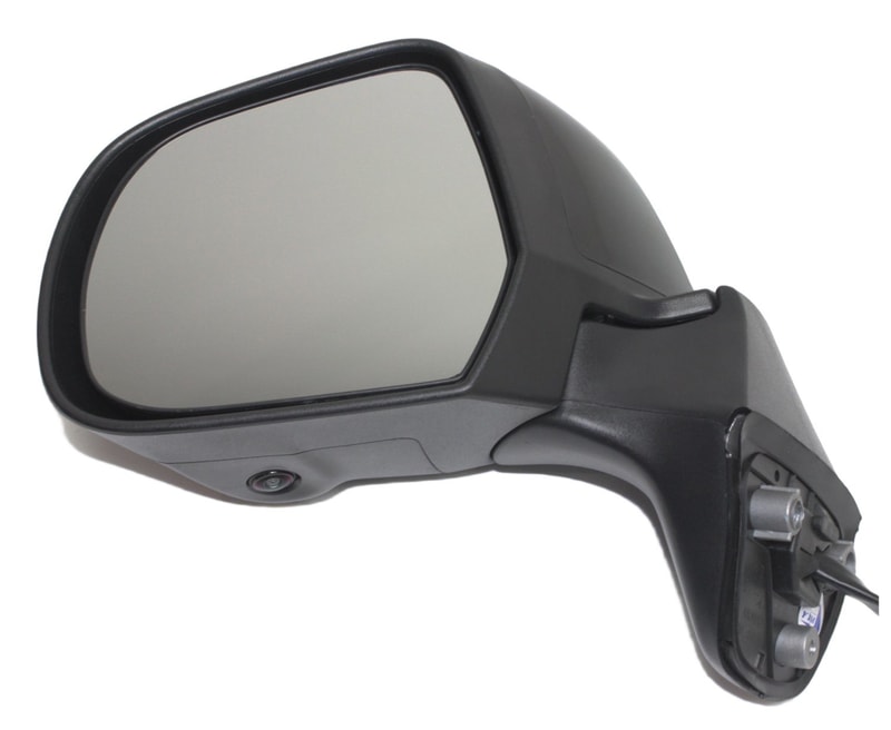 Power Mirror for Nissan Versa Note 2014-2019, Left (Driver) Side, Manual Folding, Heated, Paintable, with Side View Camera, Excluding SR Model, Replacement