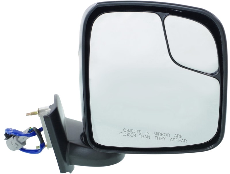 Right (Passenger) Mirror for Nissan NV200 SV Model 2013-2021, Non-Towing, Power Operated, Manual Folding, Heated, Paintable, with Appearance Package, Replacement