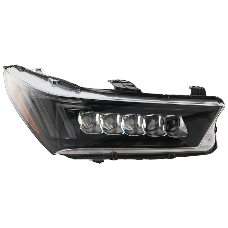 Headlight Assembly for Acura MDX A-Spec Model, 2017-2020, Right (Passenger), LED, without Logo, Replacement