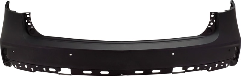 Upper Rear Bumper Cover for Acura MDX 2017-2018, Primed (Ready to Paint), with Parking Aid Sensor Holes, Replacement (CAPA Certified)