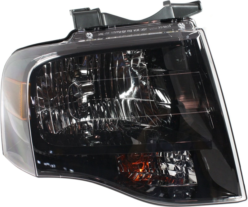 Headlight Assembly for Ford Expedition 2007-2014, Right (Passenger), Halogen, with Black-Out (Black Interior), Replacement