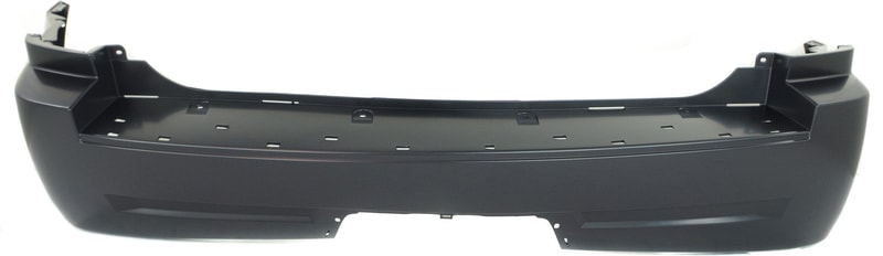Rear Bumper Cover for 2005-2010 Jeep Grand Cherokee, Primed (Ready to Paint), Without Chrome Insert, With Tow Hook Holes, Excluding SRT-8 Model, Replacement
