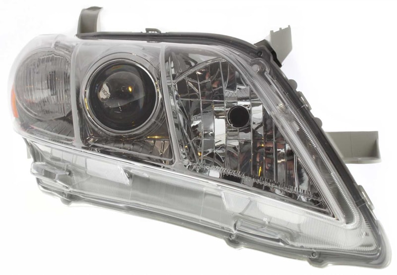 Headlight for Toyota Camry 2007-2009, Right (Passenger) Side, Lens and Housing, Excludes Hybrid Model, Fits Japan Built Vehicle, Replacement