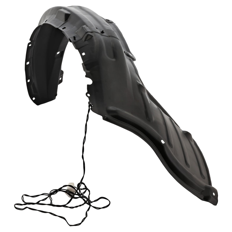 Front Fender Liner for Toyota Tundra (2007-2013), Sequoia (2008-2022), Right (Passenger) Rear Section, Plastic, Vacuum Form, (2010-2022, without Cold Climate Spec), Replacement