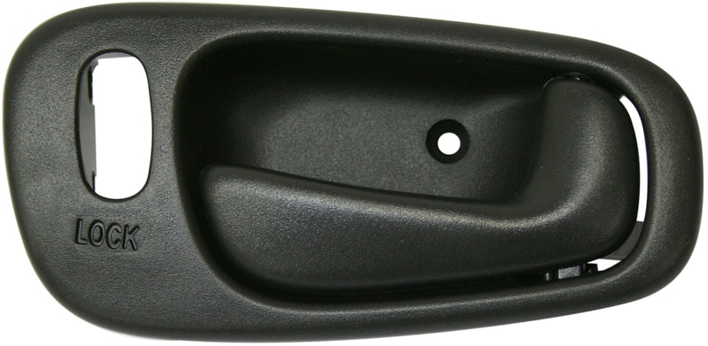Front Interior Door Handle for Toyota Corolla/Chevrolet Prizm 1998-2002 Right (Passenger), Black, with Power Lock and Lock Hole, Compatible with Rear, Replacement
