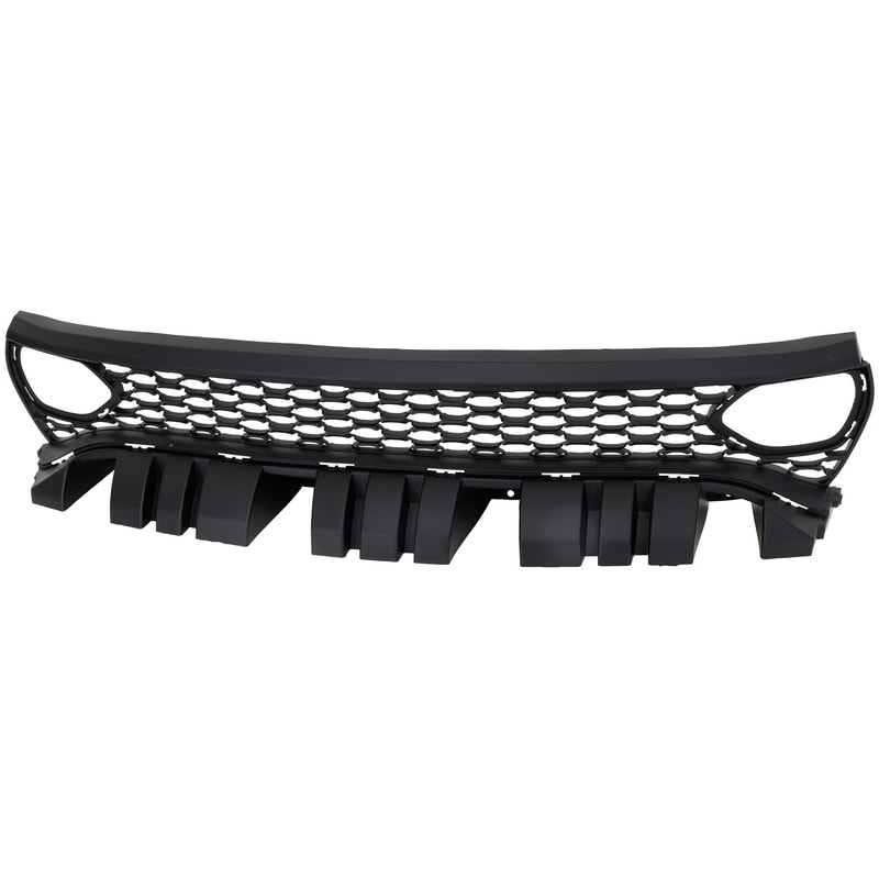 Black with Chrome Insert Grille for Dodge Charger 2019-2023, Comes with Air Ducts and Hood Scoop, Replacement