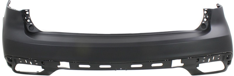 Rear Bumper Cover for Acura MDX 2014-2016, Primed (Ready to Paint), Without Parking Aid Sensor Holes and Lane Keep Assist, Replacement