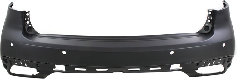Rear Bumper Cover for Acura MDX 2014-2016, Primed (Ready to Paint), with Parking Aid Sensor Holes and Lane Keep Assist, Replacement
