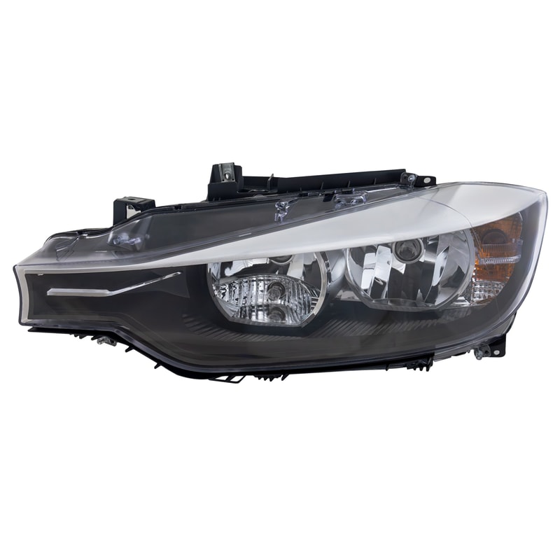 Headlight Assembly for BMW 3-Series 2012-2015, Halogen, Sedan/Wagon, Left (Driver) Side, Replacement Suitable for: 320i, 328i, 335i.