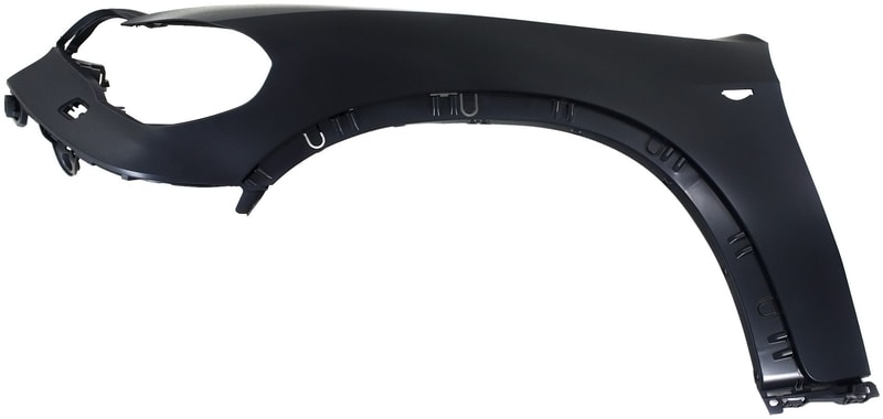 Front Fender for BMW X5 2011-2013, Left (Driver) Side, Primed (Ready to Paint), Fiberglass, with Headlight Washer Hole, Side Light Hole, Excluding M Models, Replacement