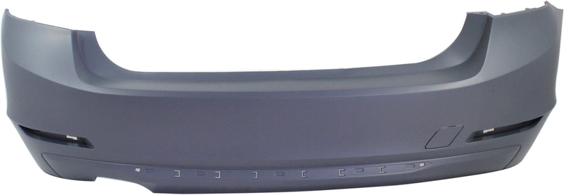 Rear Bumper Cover for BMW 328I 2012-2015 Sedan, Primed (Ready to Paint), Luxury/Modern/Sport Line without M Sport Package or Park Distance Control Sensor Holes, Replacement (CAPA Certified)