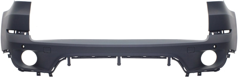 Rear Bumper Cover for BMW X5 2011-2013, Primed (Ready to Paint), Without M Package, With Parking Distance Control Sensor Holes, Replacement