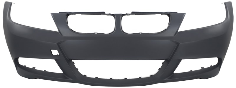 Front Bumper Cover for BMW 3-Series 2006-2012, Primed (Ready to Paint), with M Package, without Headlight Washer and Parking Distance Control Sensor Holes, for Sedan 2006-2011/Wagon 2006-2012, Replacement