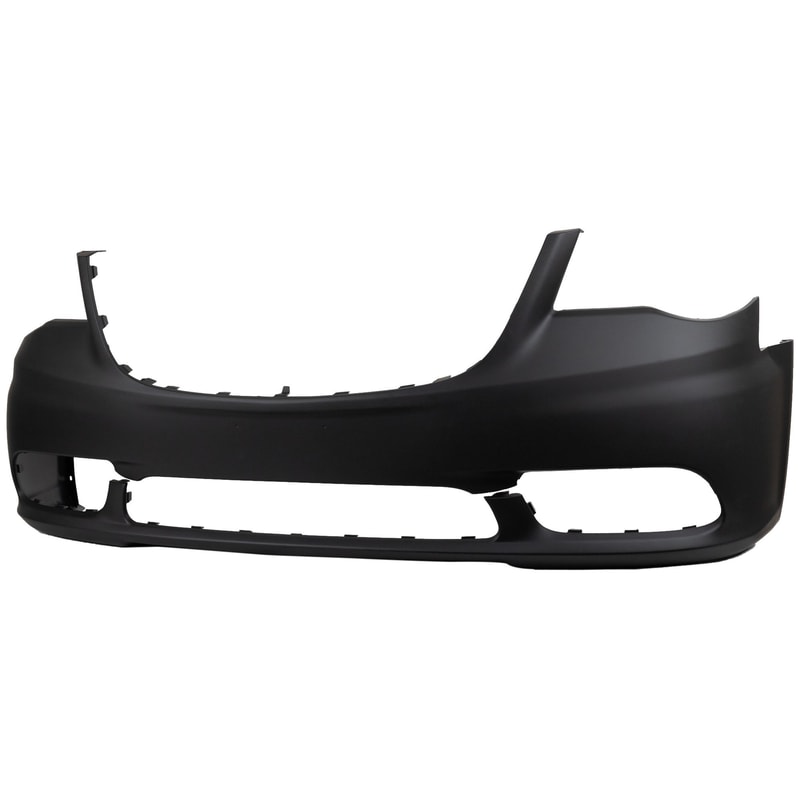 Primed (Ready to Paint) Front Bumper Cover for 2011-2016 Chrysler Town and Country, w/o Headlight Washer Holes, Replacement