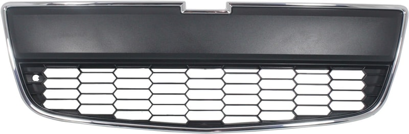 Front Bumper Grille for Chevrolet Sonic 2012-2016, Lower Chrome/Black, Suitable for LS, LT, LTZ Models, Hatchback/Sedan, Replacement