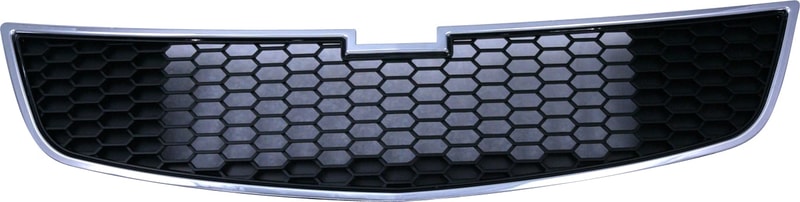 Front Bumper Grille for Chevrolet Cruze 2011-2014, Chrome Shell/Painted Black Insert, Suitable for LS, LT, LTZ, Diesel Models, Replacement
