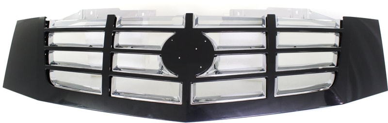 Grille for Cadillac Escalade 2007-2014, Plastic, Painted Black Shell with Chrome Insert (RPO-41U), Replacement