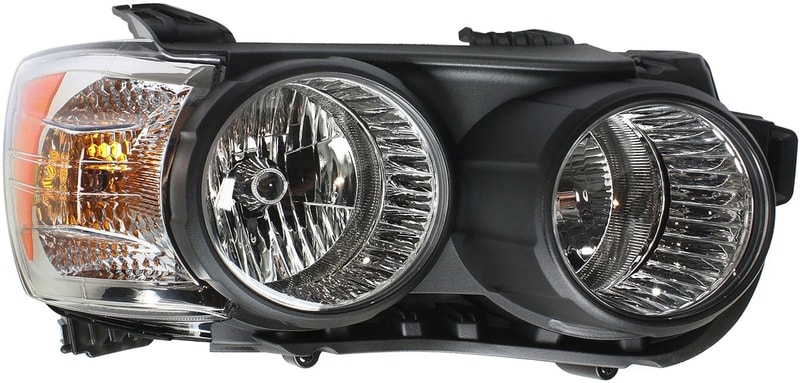 Headlight Assembly for Chevrolet Sonic 2012-2016, Right (Passenger), Halogen, Black Interior, w/ Black Bezel, Hatchback/(Sedan, LTZ w/o Dusk Package), Replacement