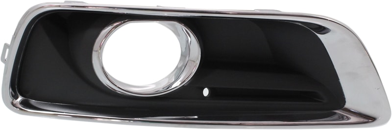 Front Fog Light Molding for Chevrolet Malibu 2013-2015 and Malibu Limited 2016, Right (Passenger), Black with Chrome Trim, Replacement