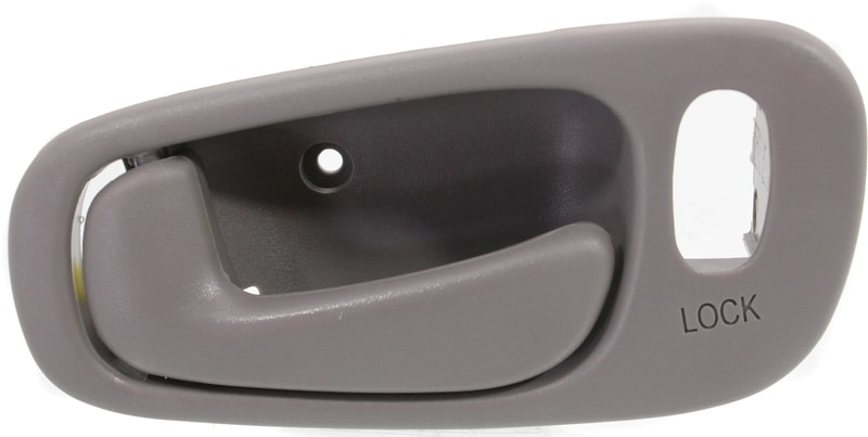 Front Interior Door Handle for Toyota Corolla/Chevrolet Prizm 1998-2002, Left (Driver), Gray, Power Lock, with Lock Hole, Compatible with Rear, Replacement