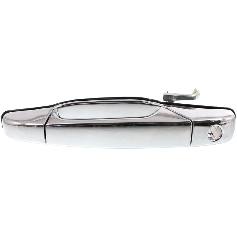 Front Exterior Door Handle for Chevrolet Silverado/GMC Sierra 1500 2007 - 2013, 2500 HD/3500 HD 2007 - 2014, Left (Driver), Chrome, with Key Hole, Excludes 2007 Classic, Replacement