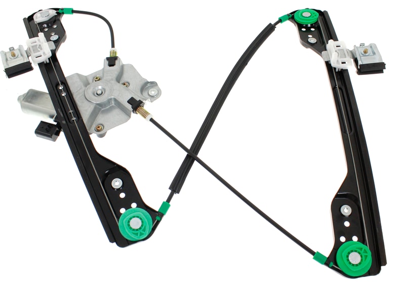 Front Window Regulator for Chrysler 300 (2005-2010), Charger (2006-2010), Right (Passenger) Side, Power Operated, with Motor, Low Current, One-Touch, 6-Pin Plug, Replacement