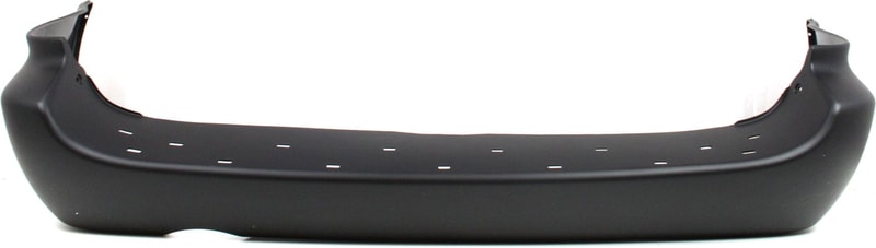 Rear Bumper Cover for 2005-2007 Grand Caravan, Primed (Ready to Paint), Without Rear Object Sensor Holes, Single Exhaust Hole, No Black Trim or Chrome Molding, w/ Stow and Go Seat, Replacement (CAPA Certified)