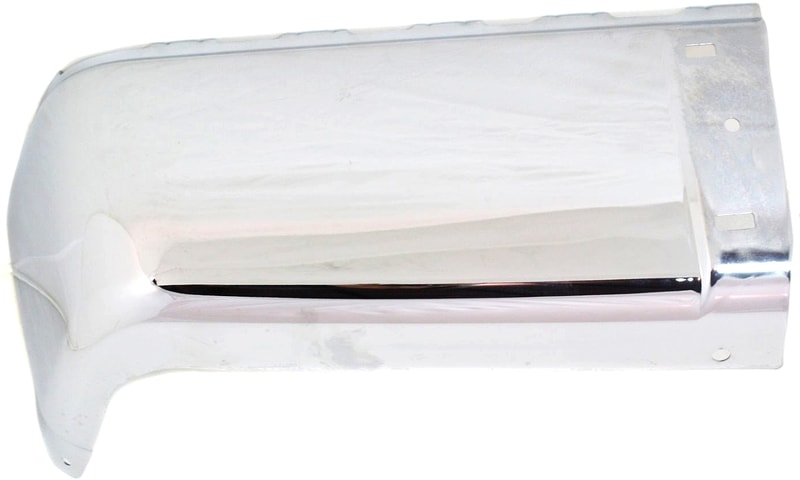 Rear Bumper End, Chrome, for Chevrolet Silverado/GMC Sierra 1500 (2007-2013), 2500 HD/3500 HD (2007-2014), Left (Driver), Without Rear Object Sensor Holes, Excludes 2007 Classic, Replacement