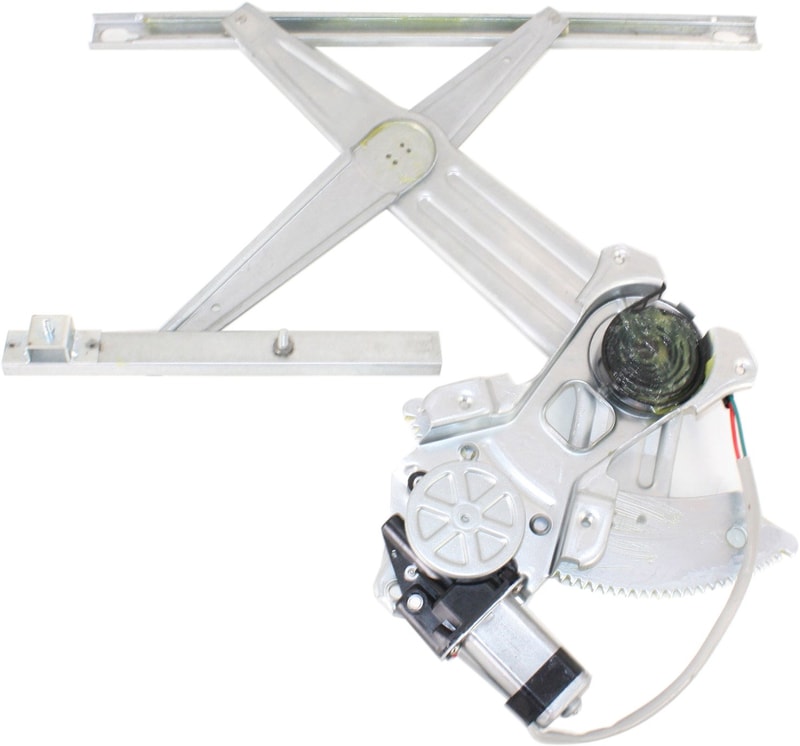 Power Front Window Regulator with Motor for Dodge Full Size Pickup 1500 (2002-2009), 2500 (2003-2009), 3500 (2003-2010), Left (Driver), Replacement