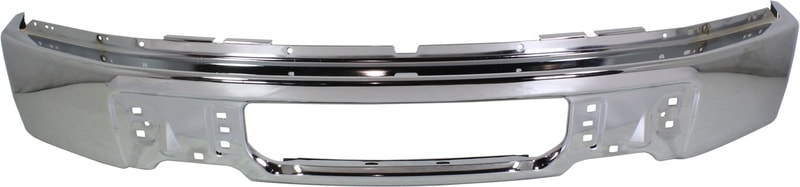 Front Bumper Face Bar for Ford F-150 2009-2014, Chrome, Without Fog Light Holes, Excludes Lariat Limited, Limited, Harley Davidson, SVT Models, Replacement
