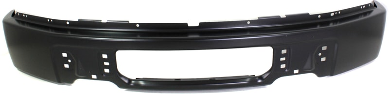 Front Bumper Face Bar for Ford F-150 2009-2014, Black, Without Fog Light Holes, Excluding Lariat Limited, Limited, Harley-Davidson, SVT Models, Replacement