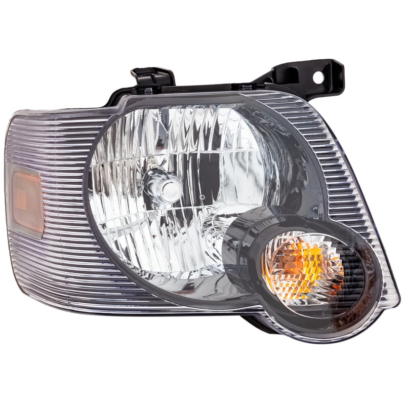 Headlight Assembly for 2007-2010 Ford Explorer, Right (Passenger) Side, Halogen, Smoke Lens, Replacement