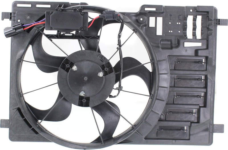 Radiator Fan Assembly for Ford Escape 2013-2016, Single Fan, 2.0L, with Control Module, Replacement