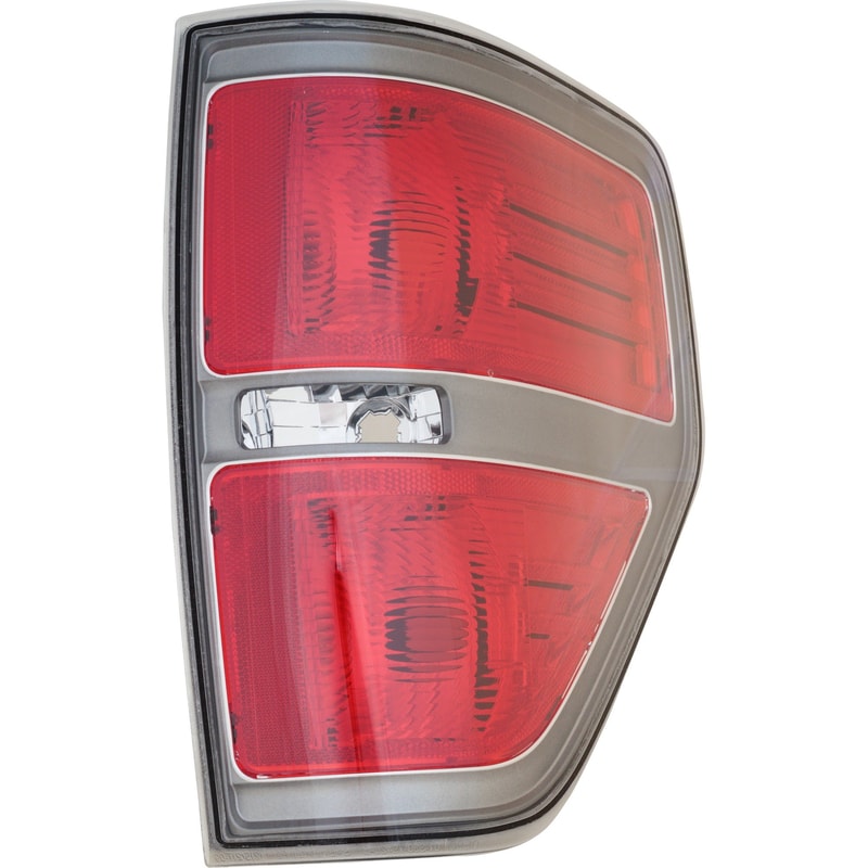 Tail Light for Ford F-150 2010-2014 Right (Passenger), Lens and Housing, Styleside, FX2 Model, Gray Trim, Replacement