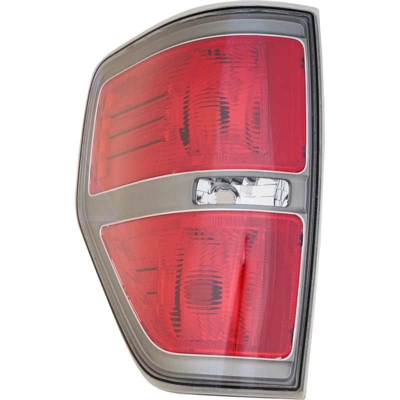 Tail Light for Ford F-150 2010-2014 Styleside, FX2 Model, Left (Driver) Side, Lens and Housing, Gray Trim, Replacement