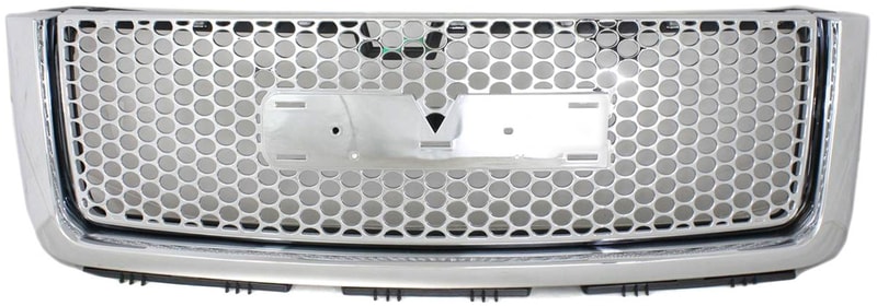 Grille for GMC Sierra 1500 Denali model, 2007-2013, with Chrome Shell/Painted Black Insert, New Body Style, Replacement