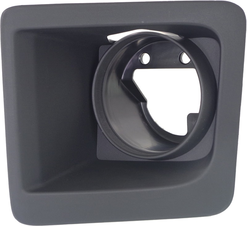 Front Fog Light Molding for 2014-2015 GMC Sierra 1500, Left (Driver), Textured Black, Chrome Type Bumper, Replacement