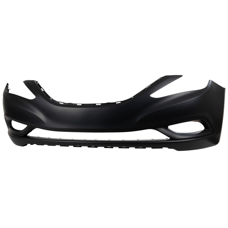 Front Bumper Cover for Hyundai Sonata 2011-2013, Primed (Ready to Paint), Excludes Hybrid Model, Replacement