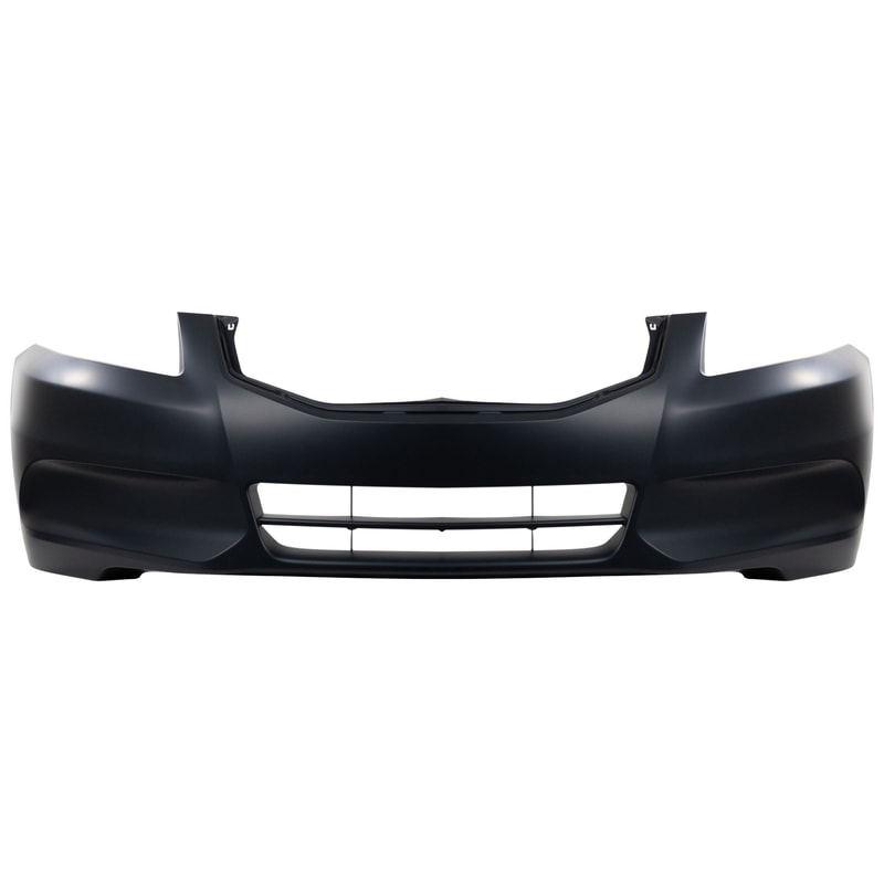 Front Bumper Cover for Honda Accord 2011-2012, 4 Cylinder, Sedan, Primed (Ready to Paint), Without Fog Light Holes, Replacement