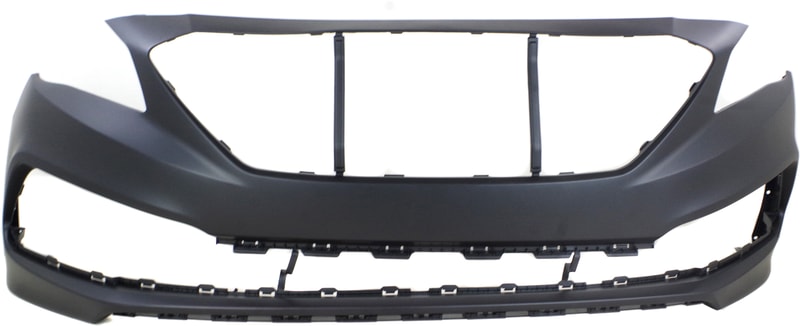 Front Bumper Cover for Hyundai Sonata 2015-2017, Primed (Ready to Paint), Sport Type, Excludes Hybrid Model, Replacement